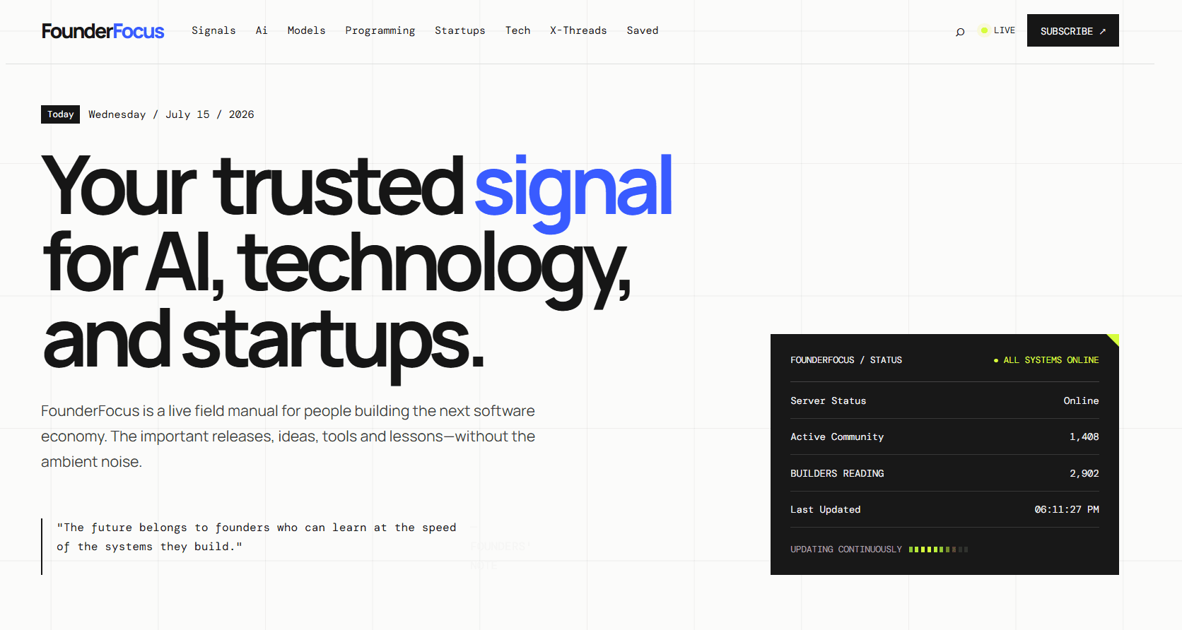 Founder Focus